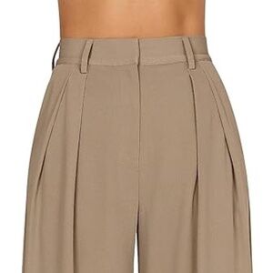 Wide Leg Loose fit Tan Trousers
